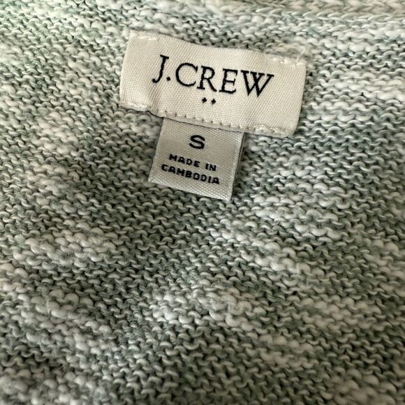 J. Crew Factory Forest Green & White Heathered Cardigan - Picture 3 of 4